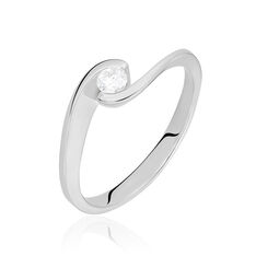 Bague Solitaire Vrille Or Blanc Diamant - Bagues Solitaire Femme | Marc Orian