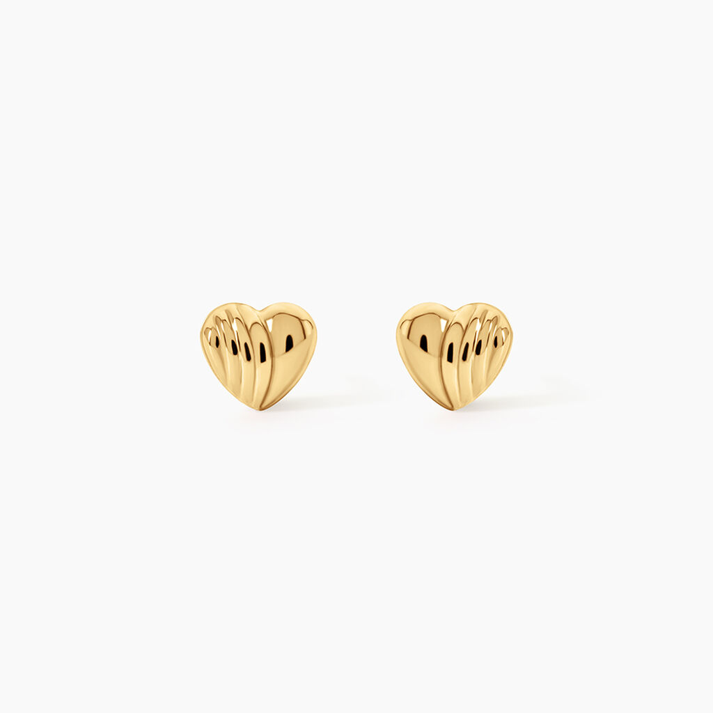 Boucles D'Oreilles Puces Anne-Maudae Argent Dor&eacute; A L'Or 750/1000 - Puces Femme | Marc Orian