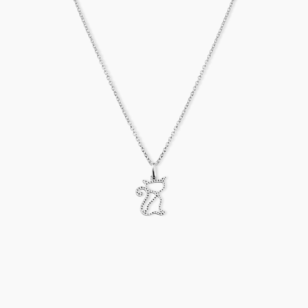 Pendentif Egee Chat Or Blanc - Pendentifs Famille | Marc Orian
