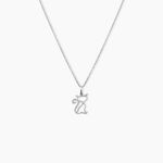 Pendentif Egee Chat Or Blanc - Pendentifs Famille | Marc Orian