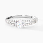 Bague Fina Or Blanc Oxyde De Zirconium - Solitaires Femme | Marc Orian