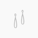 Boucles D'oreilles Pendantes Or Blanc Diamants - Pendantes Femme | Marc Orian