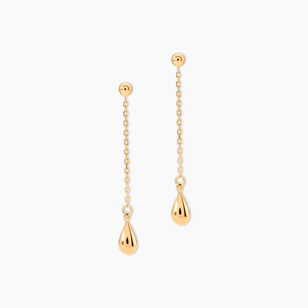 Boucles D'Oreilles Pendantes Maheva Plaqu&eacute; Or Jaune - Pendantes Femme | Marc Orian