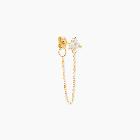 Boucle D'oreille Unitaire Edweena Or Jaune Oxyde De Zirconium - Piercings d'oreilles Femme | Marc Orian