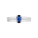 Bague Sylvestine Or Blanc Saphir Et Diamant - Solitaires Femme | Marc Orian
