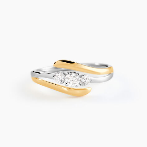 Bague Mayline Or Bicolore Diamant - Bagues fian&ccedil;ailles Femme | Marc Orian