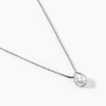 Collier Cherice Argent Blanc Oxyde De Zirconium - Colliers avec pierres Femme | Marc Orian