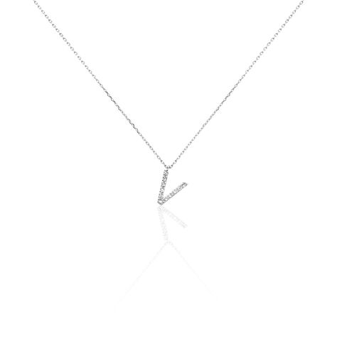 Collier Oran Or Blanc Diamant - Colliers avec pierres Femme | Marc Orian