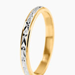 Alliance Mano Ruban Plat Or Bicolore - Alliances duo Unisex | Marc Orian