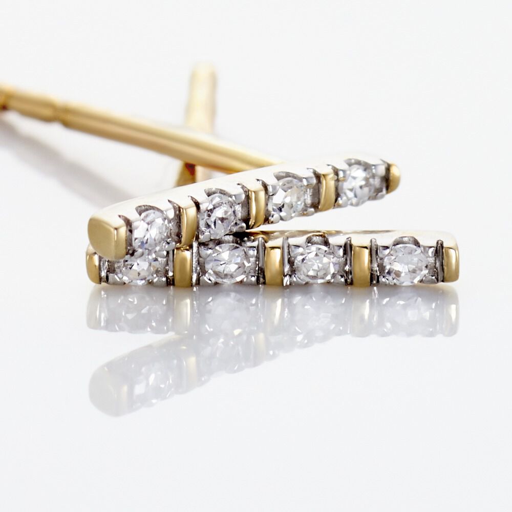 Boucles D'oreilles Puces Or Jaune Puces Judy Diamants -  Femme | Marc Orian