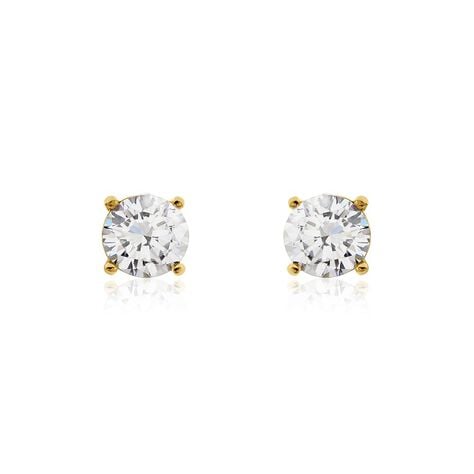 Boucles D'oreilles Puces Phebus Him Acier Doré Oxyde De Zirconium - Puces Homme | Marc Orian