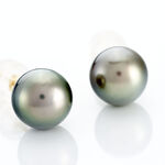 Boucles D'oreilles Puces Alper Or Jaune Perle De Culture De Tahiti - Boucles d'oreilles mariage Femme | Marc Orian