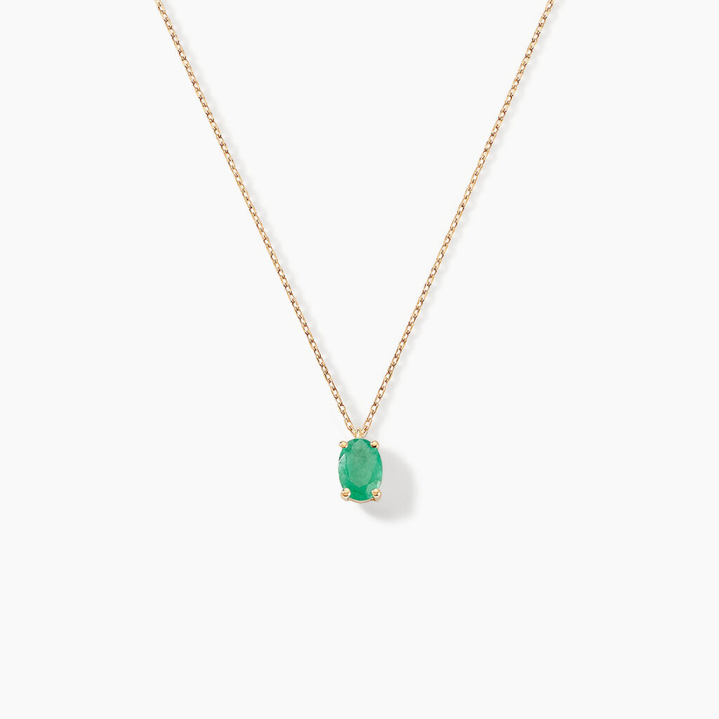 Collier Ovale Or Jaune Emeraude - Colliers Femme | Marc Orian