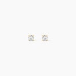 Boucles D'oreilles Puces One Or Jaune Diamants - Boucles d'oreilles mariage Femme | Marc Orian