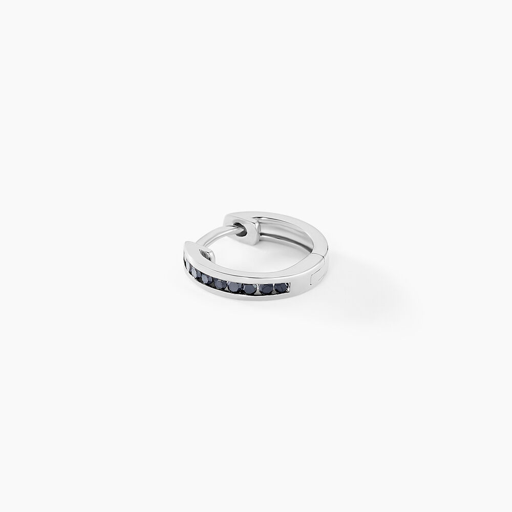 Créoles Black Diamond Or Blanc Diamant Noirs -  Homme | Marc Orian