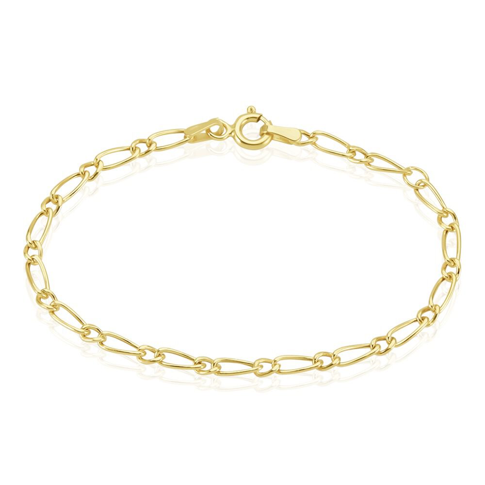 Bracelet Esma Maille Alternee 1/3 Or Jaune - Bracelets mailles Enfant | Marc Orian