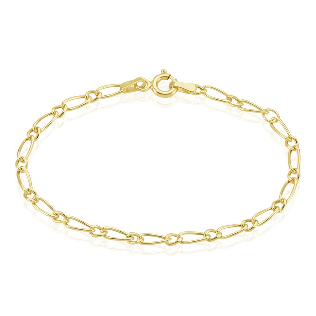 Bracelet Esma Maille Alternee 1/3 Or Jaune - Bracelets mailles Enfant | Marc Orian