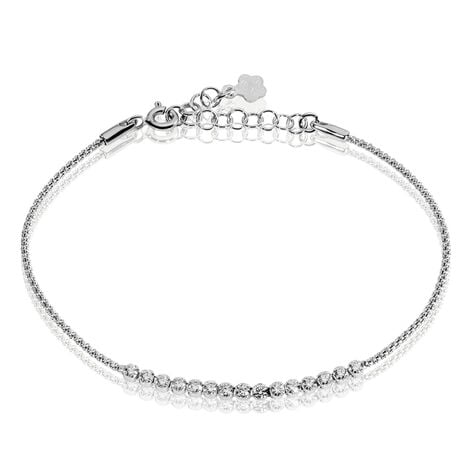 Bracelet Sidney Argent Blanc Oxyde De Zirconium Et Olivine - Bracelets chaînes Femme | Marc Orian