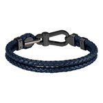 Bracelet Boss Ares Prime Cuir De Veau Bleu - Bracelets cuir Homme | Marc Orian