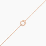 Bracelet Janne Argent Rose Oxyde De Zirconium - Bracelets Anneaux Entrelaces Femme | Marc Orian