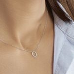 Collier Lim Or Blanc Oxyde De Zirconium - Colliers avec pierres Femme | Marc Orian