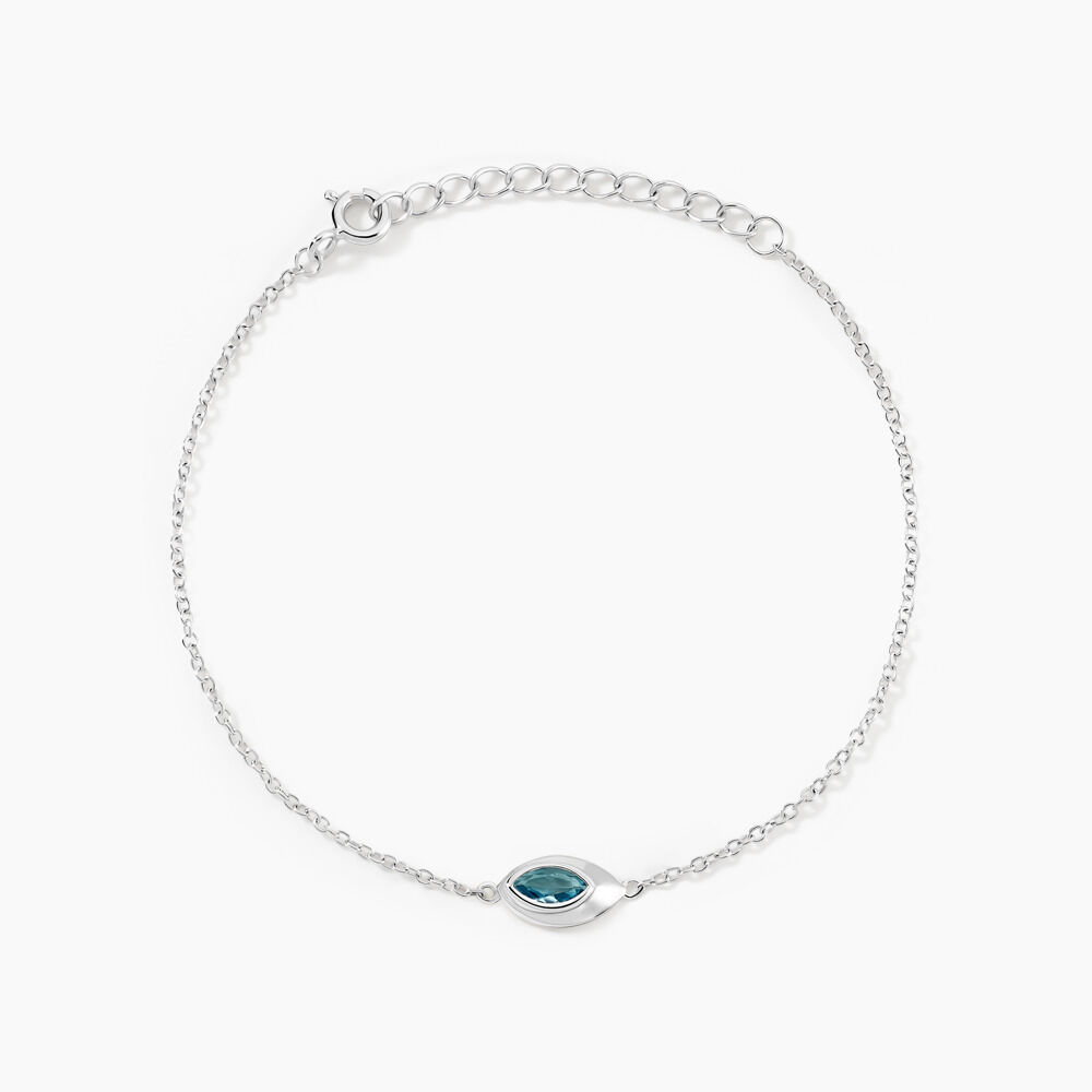 Bracelet Duchesse Argent Blanc Oxyde De Zirconium - Bracelets chaînes Femme | Marc Orian