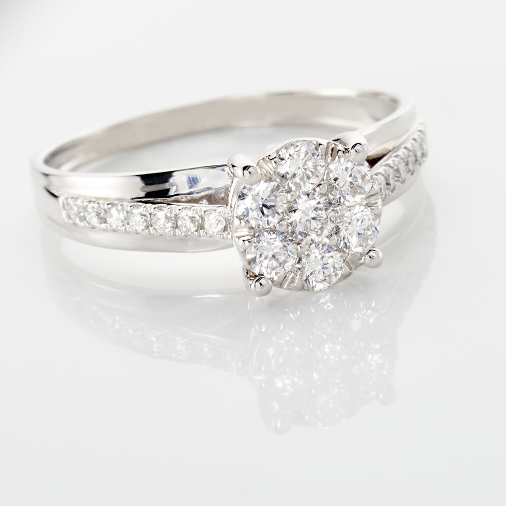 Bague Kate Or Blanc Diamant Synthétique - Bagues avec pierre Femme | Marc Orian