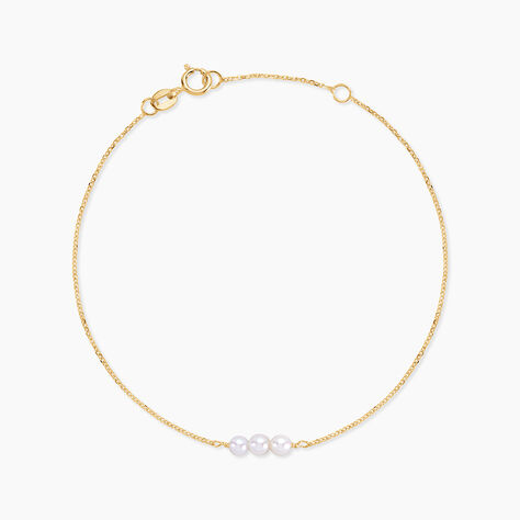 Bracelet Or Jaune Heliantheme Perles - Bracelets cha&icirc;nes Femme | Marc Orian