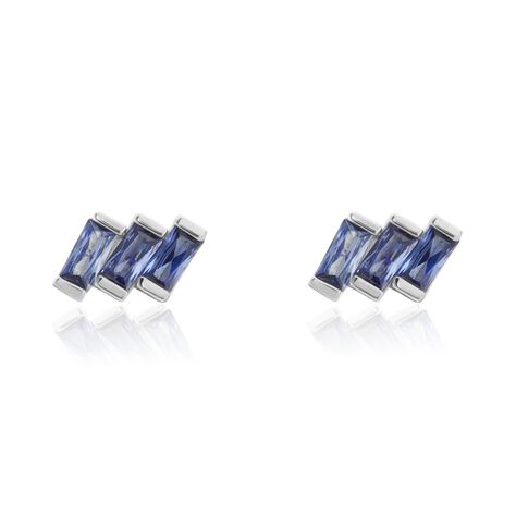 Boucles D'oreilles Puces Andy Argent Blanc Oxyde De Zirconium - Puces Femme | Marc Orian