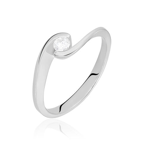 Bague Solitaire Vrille Or Blanc Diamant - Solitaires Femme | Marc Orian
