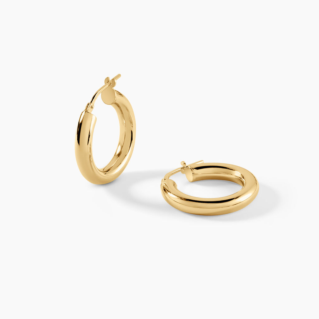 Cr&eacute;oles Chucho Argent Dor&eacute; A L'Or 750/1000 - Cr&eacute;oles Femme | Marc Orian