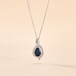 Collier Angelika Or Blanc Saphir Et Diamant - Colliers avec pierres Femme | Marc Orian