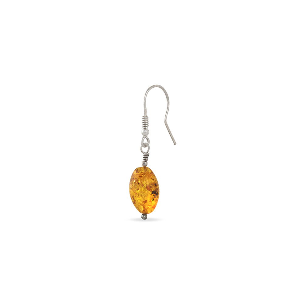 Boucles D'oreilles Argent Blanc Ilena Ambre - Pendantes Femme | Marc Orian