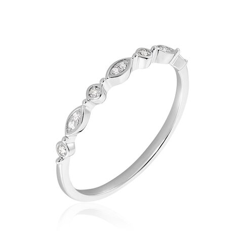 Alliance Vijay Or Blanc Diamant - Alliances avec pierres Femme | Marc Orian