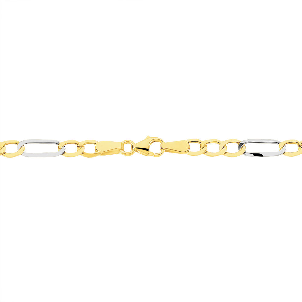 Bracelet Or Bicolore Maille Alternée 1/3 - Bracelets mailles Femme | Marc Orian