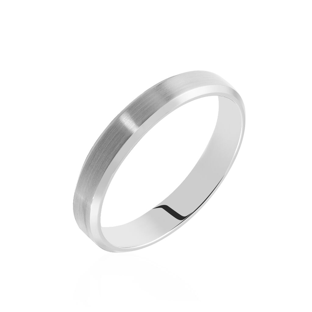 Alliance Judy Ruban Confort Brosse Palladium Blanc - Alliances personnalis&eacute;es Famille | Marc Orian