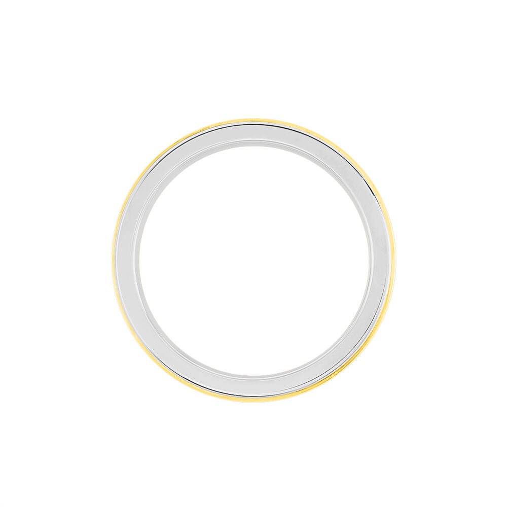 Alliance Shirlee Ruban Plat Or Bicolore - Alliances personnalis&eacute;es Unisex | Marc Orian