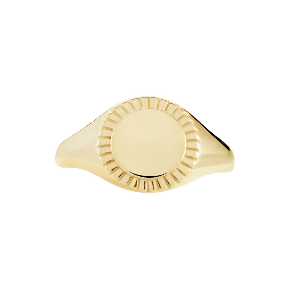 Chevalière Plaqué Or Jaune Louie - Chevalières Homme | Marc Orian