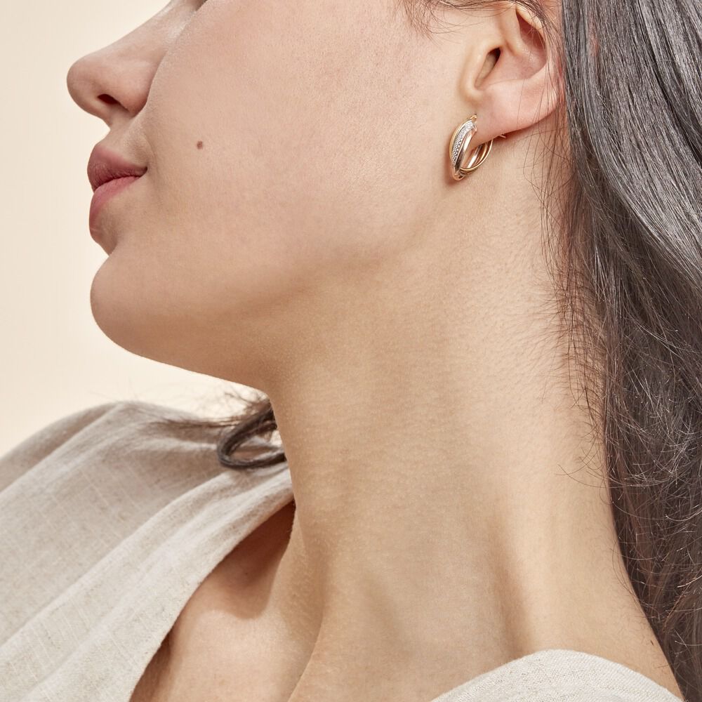 Créoles Hermande Or Tricolore - Créoles Femme | Marc Orian