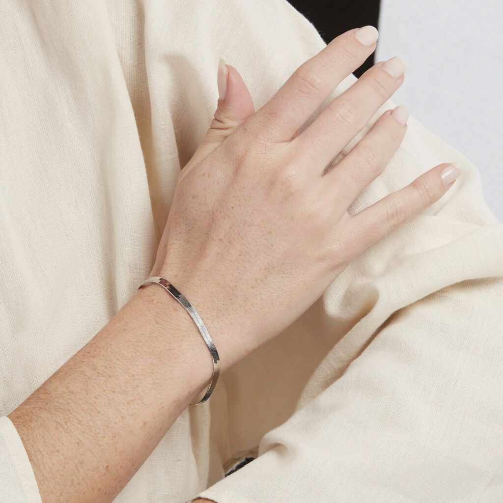 Bracelet Argent Blanc Alyona - Bracelets mailles Femme | Marc Orian