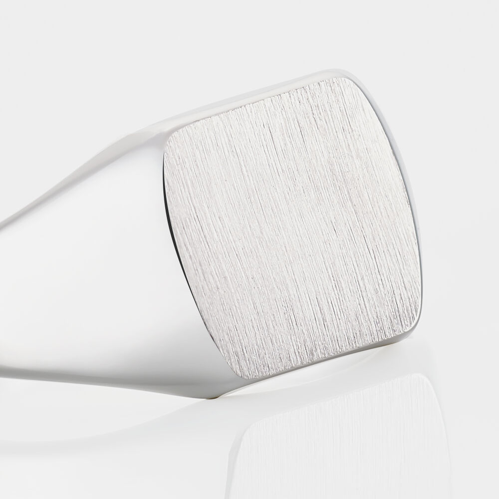 Chevalière Gringoire Argent Blanc - Bijoux personnalisés Homme | Marc Orian