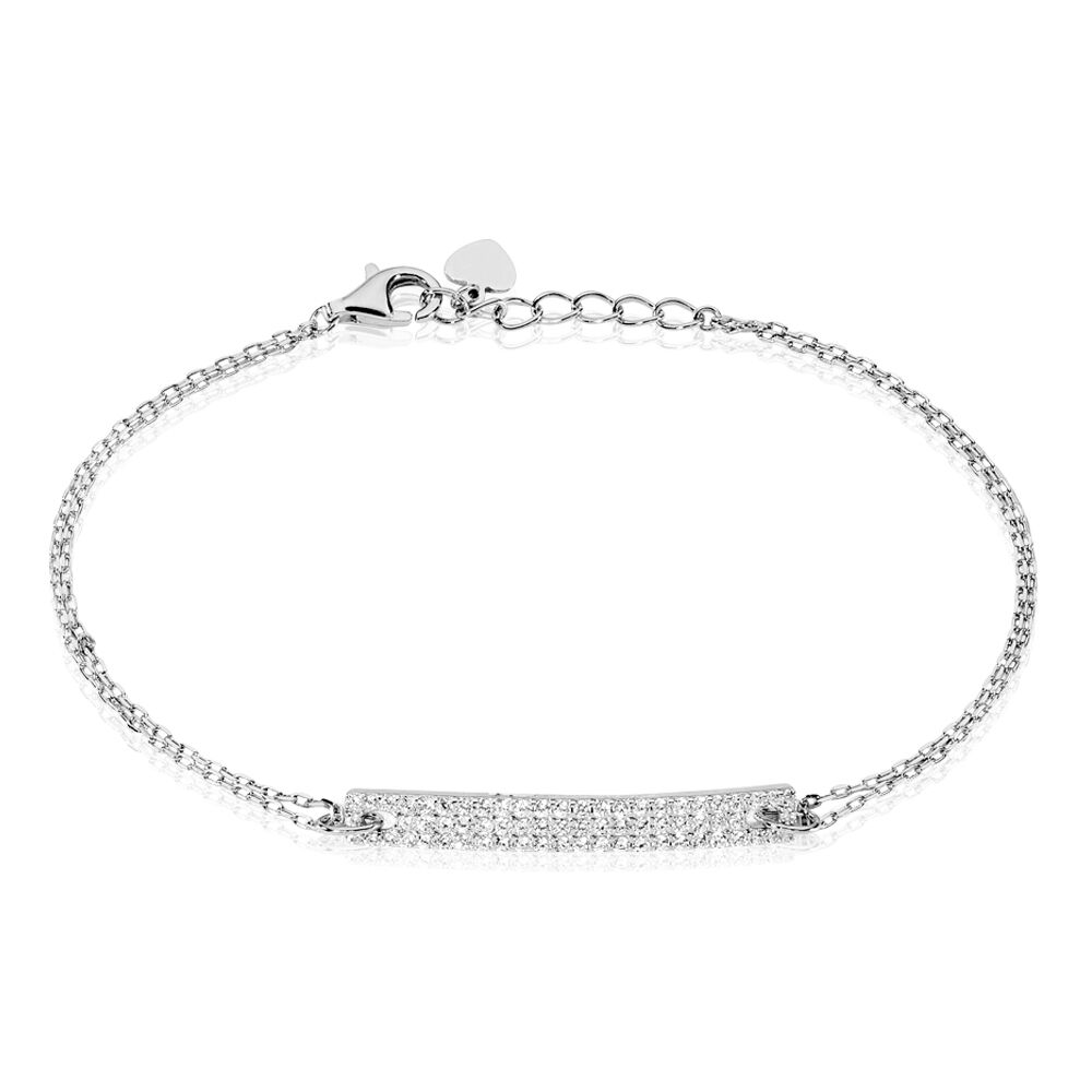 Bracelet Argent Blanc Keylia Oxyde De Zirconium - Bracelets chaînes Femme | Marc Orian