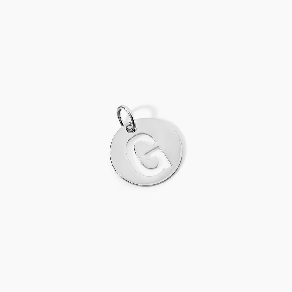 Pendentif Elio G Argent Blanc - Bijoux fantaisie Famille | Marc Orian