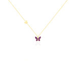 Collier Silia Papillon Or Jaune - Colliers ete Enfant | Marc Orian