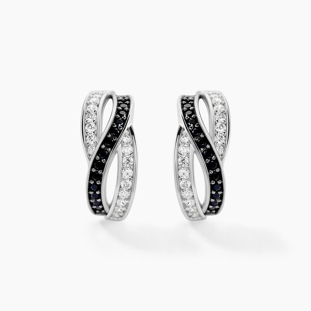 Boucles D'oreilles Puces Bethany Argent Blanc Oxyde De Zirconium - Puces Femme | Marc Orian