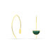 Boucles D'oreilles Pendantes Florica Or Jaune Malachite - Pendantes Femme | Marc Orian