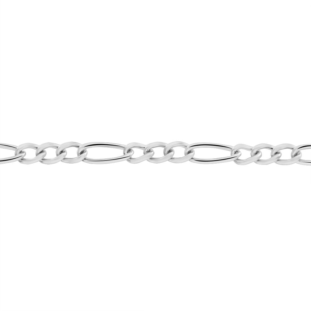 Cha&icirc;ne Judicaelle Maille Altern&eacute;e 1/3 Or Blanc - Chaines Femme | Marc Orian