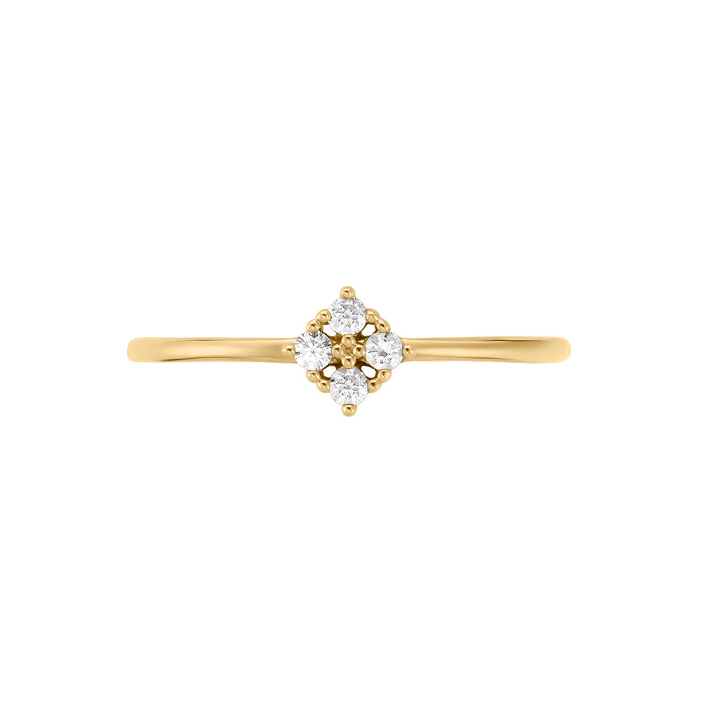 Bague éclat Perlé Plaqué Or Oxyde De Zirconium - Bagues avec pierre Femme | Marc Orian