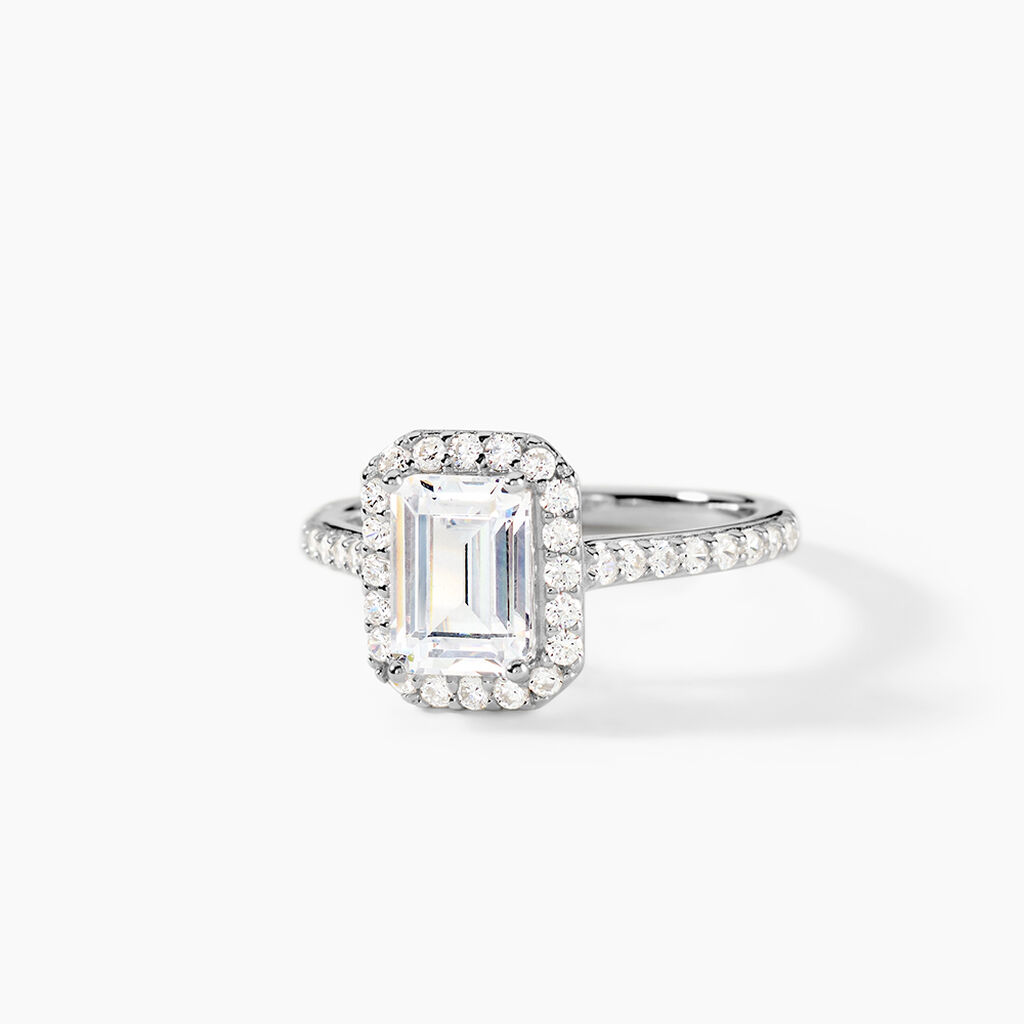 Bague Solitaire Cadmos Argent Blanc Oxyde De Zirconium - Solitaires Femme | Marc Orian