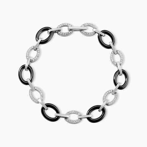 Bracelet Nowell Argent Blanc Oxyde De Zirconium Et C&eacute;ramique - Bracelets cha&icirc;nes Femme | Marc Orian